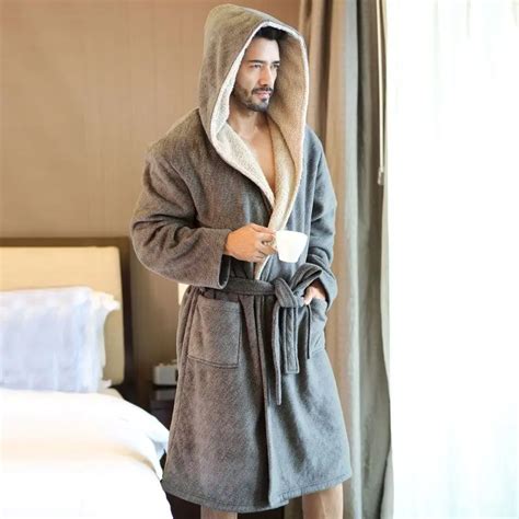 high quality hooded robes men.